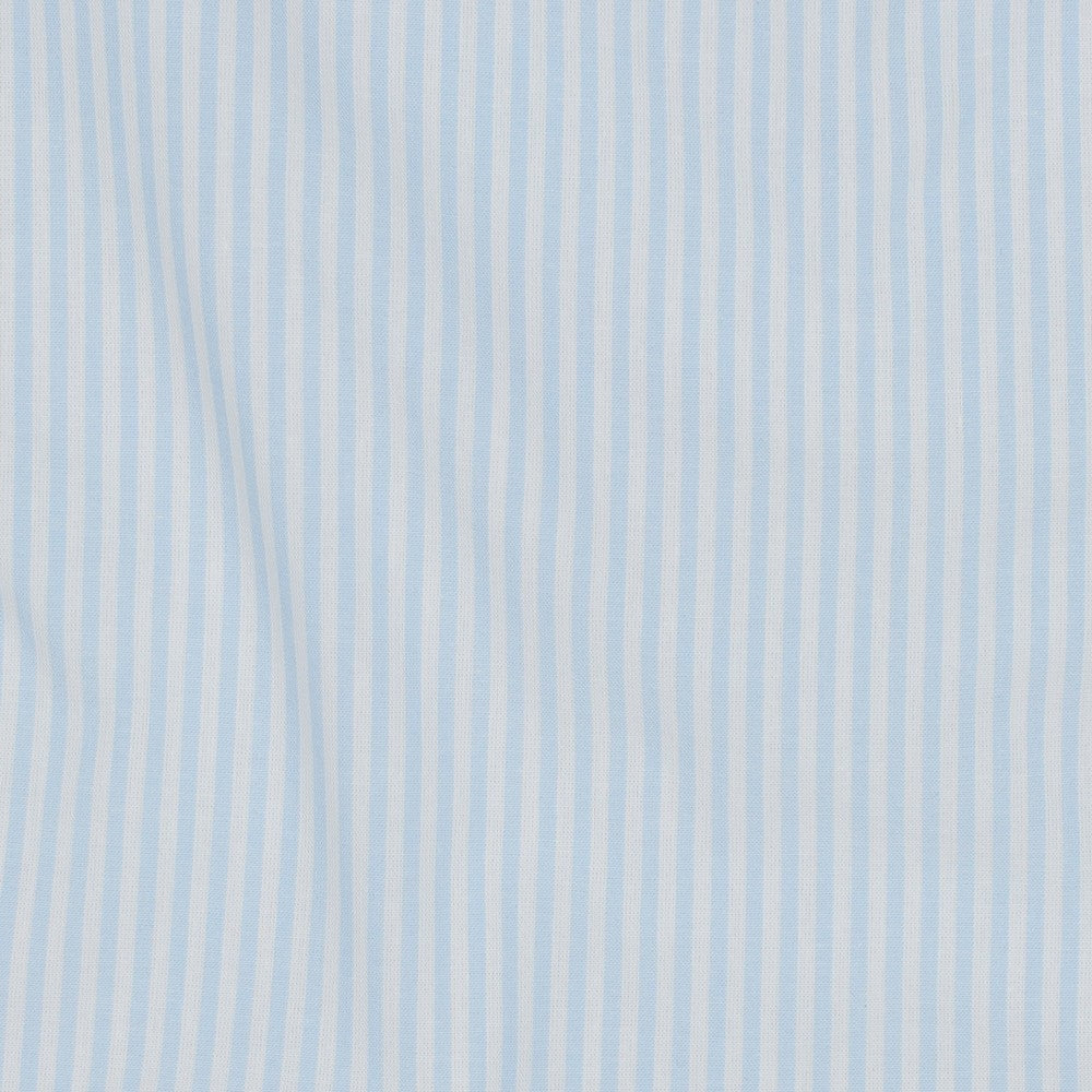 Yarn-Dyed Cotton Stripe in Light Blue