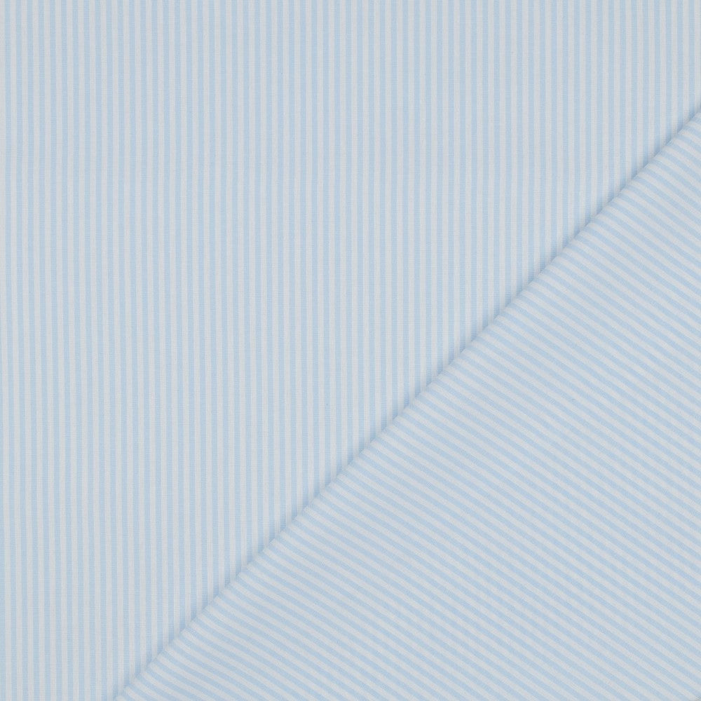 Yarn-Dyed Cotton Stripe in Light Blue