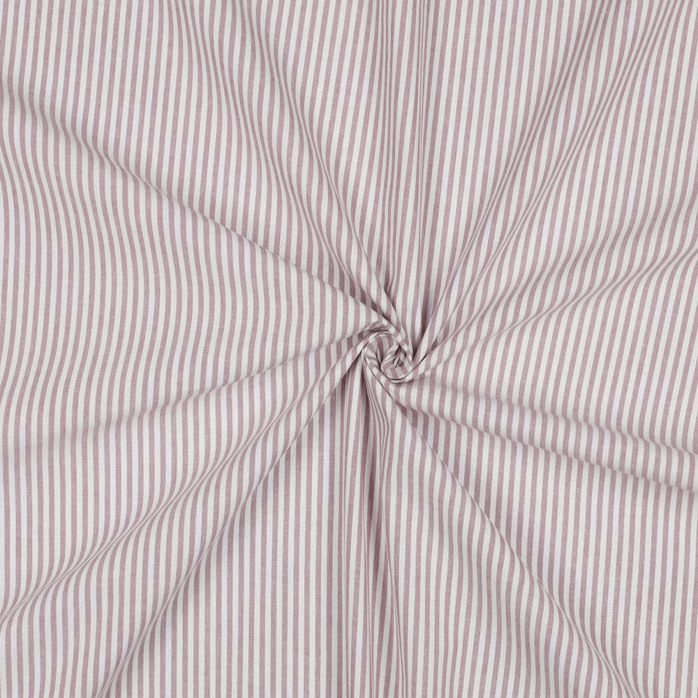 Yarn-Dyed Cotton Stripe in Mauve