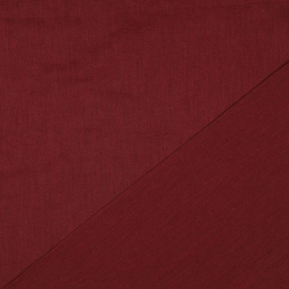 Washed Linen Blend in Burgundy