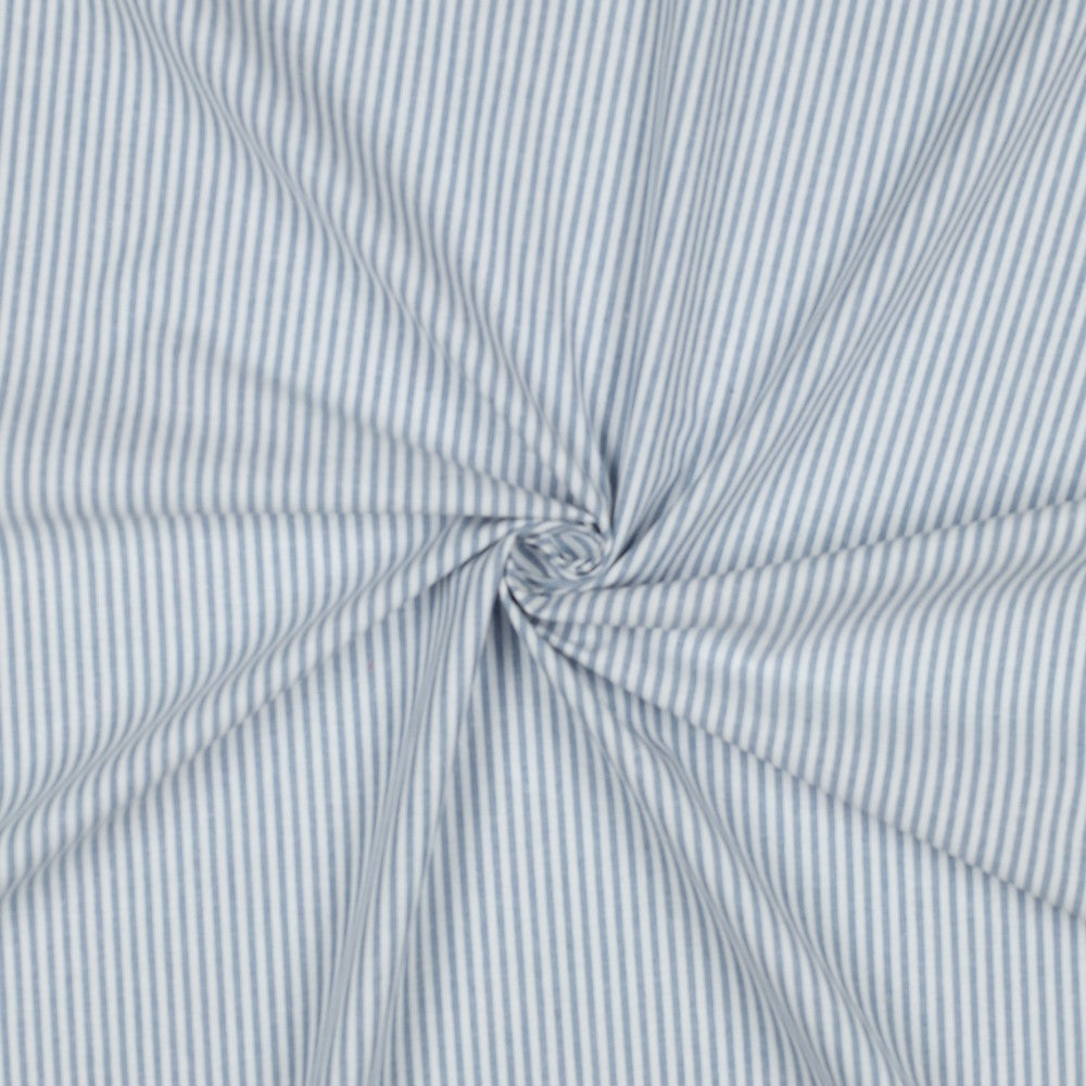 Yarn-Dyed Cotton Stripe in Blue