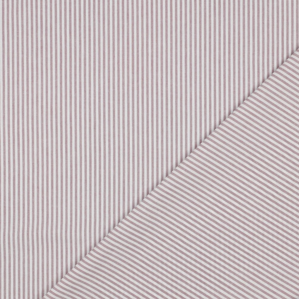 Yarn-Dyed Cotton Stripe in Mauve