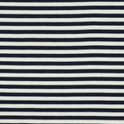 Striped Cotton Rib Knit in Navy