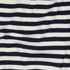 Striped Cotton Rib Knit in Navy