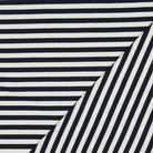 Striped Cotton Rib Knit in Navy