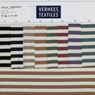Striped Cotton Rib Knit in Navy