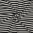 Striped Cotton Rib Knit in Black