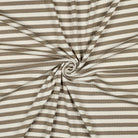 Striped Cotton Rib Knit in Sand