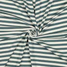 Striped Cotton Rib Knit in Petrol
