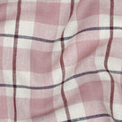 Linen Viscose Check in Old Rose