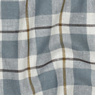 Linen Viscose Check in Old Blue