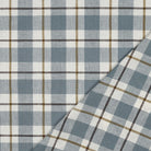 Linen Viscose Check in Old Blue