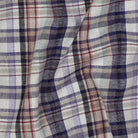 Linen Viscose Check in Blue