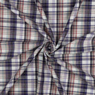 Linen Viscose Check in Blue