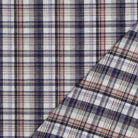 Linen Viscose Check in Blue