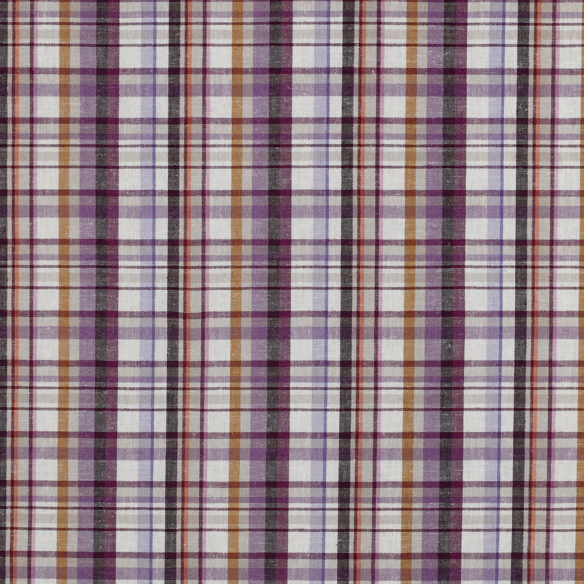 Linen Viscose Check in Cyclamen