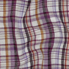 Linen Viscose Check in Cyclamen