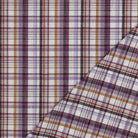 Linen Viscose Check in Cyclamen