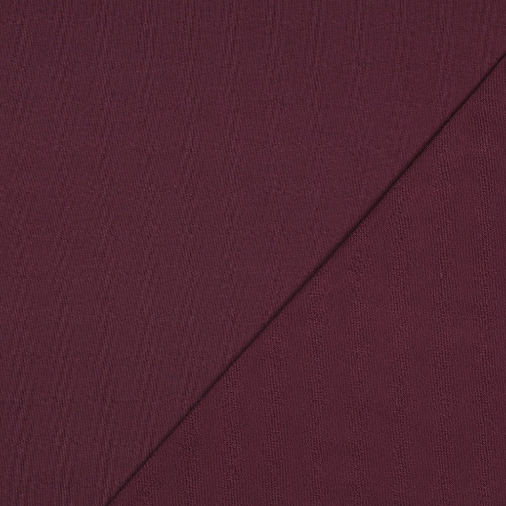 Organic Cotton French Terry in Aubergine