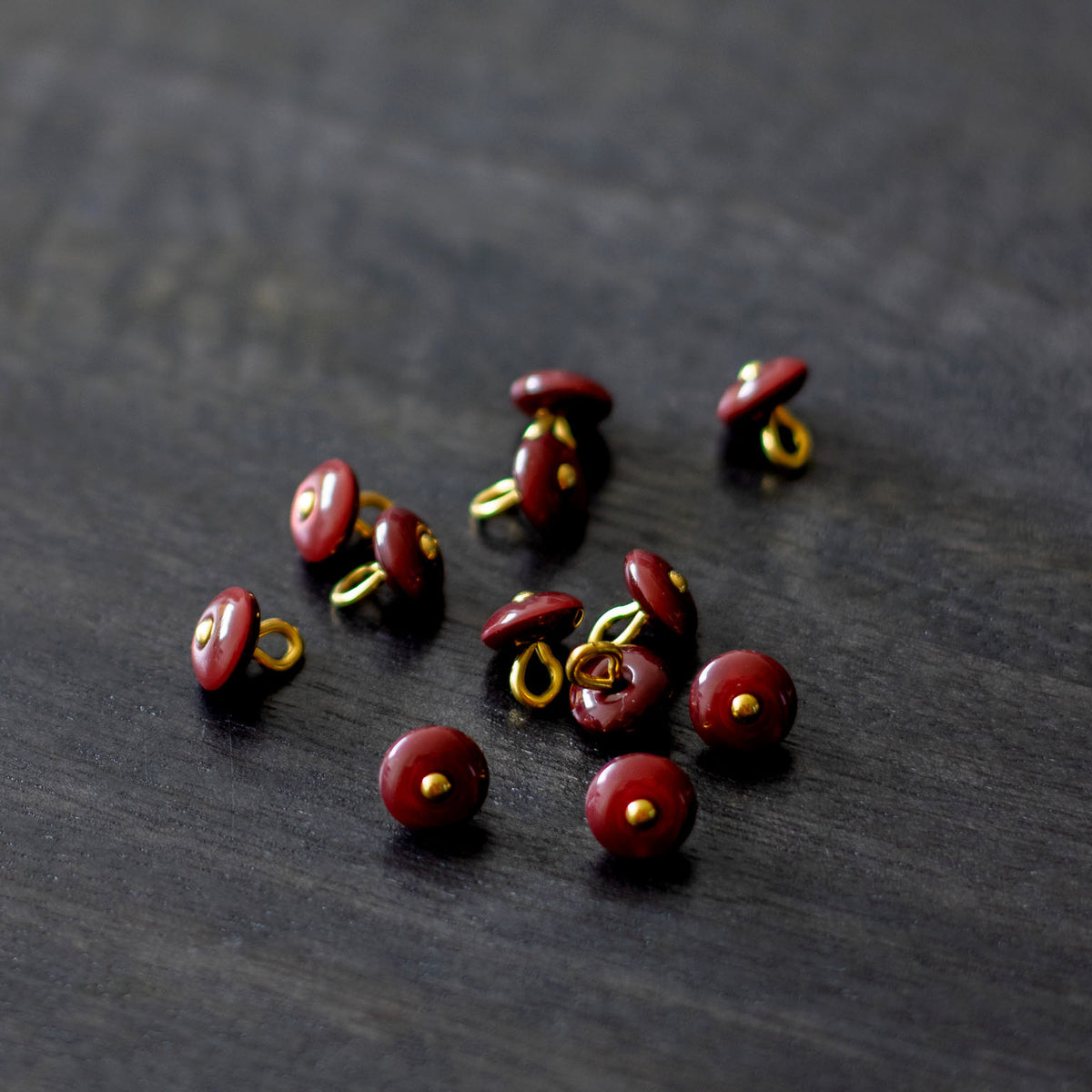 Rust Button Labels Jewel Buttons in Rust | Atelier Brunette – Fringe Fabrics